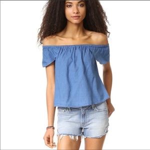 Madewell Indigo Denim Bellamy Top Sz XS